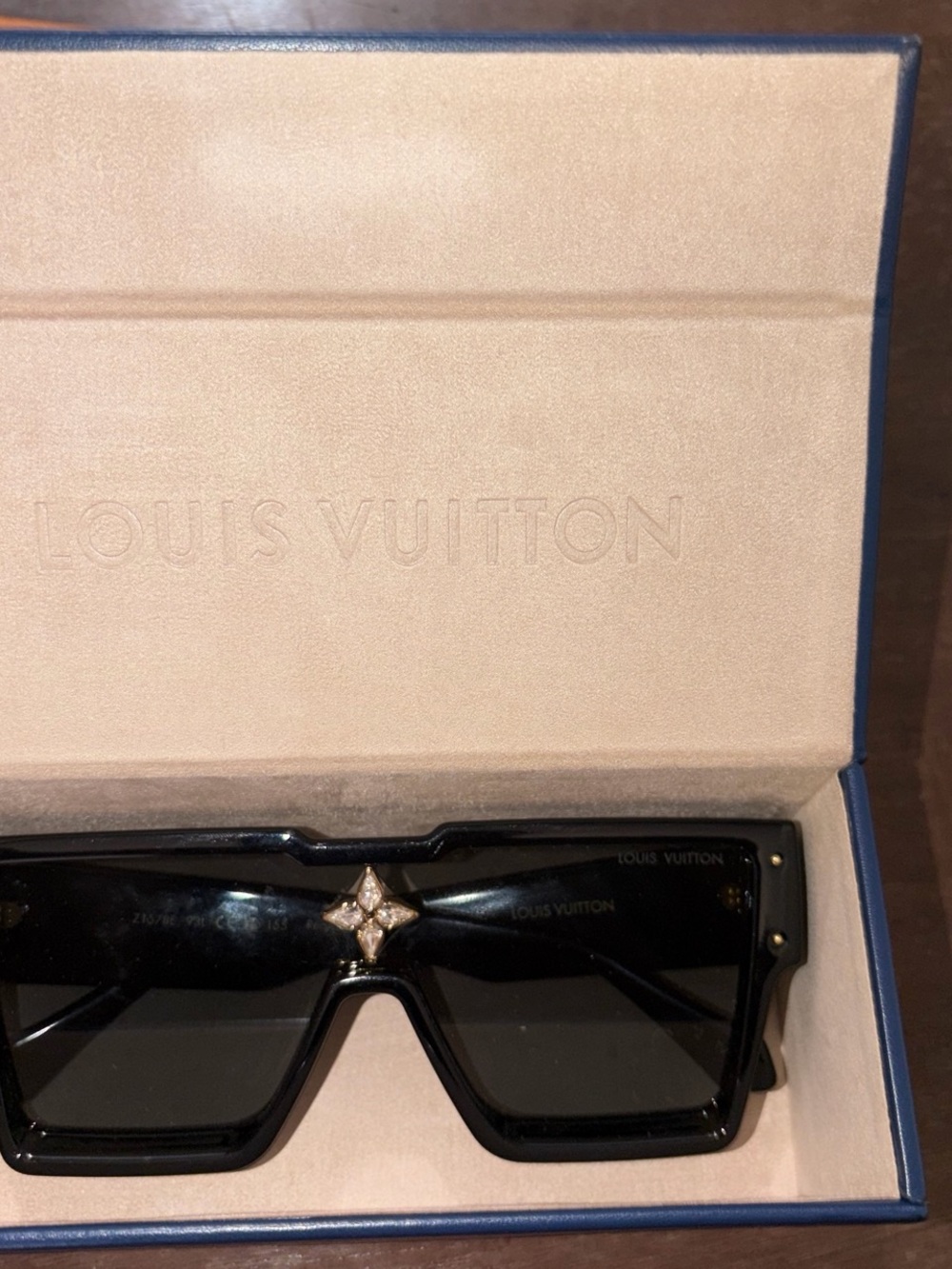 Louis Vuitton Black Sunglasses with Gold Accent